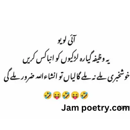 funny poetry in urdu for friends