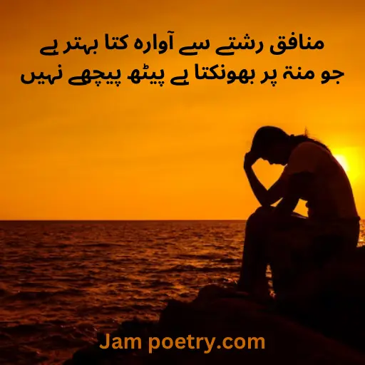 munafiq poetry in Urdu 2 lines