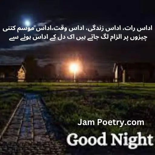 2 lines Good Night Poetry in Urdu